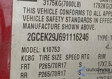 2009 Chevrolet Silverado 1500 Lt from USA, damaged, VIN 2GCEK29J691116246